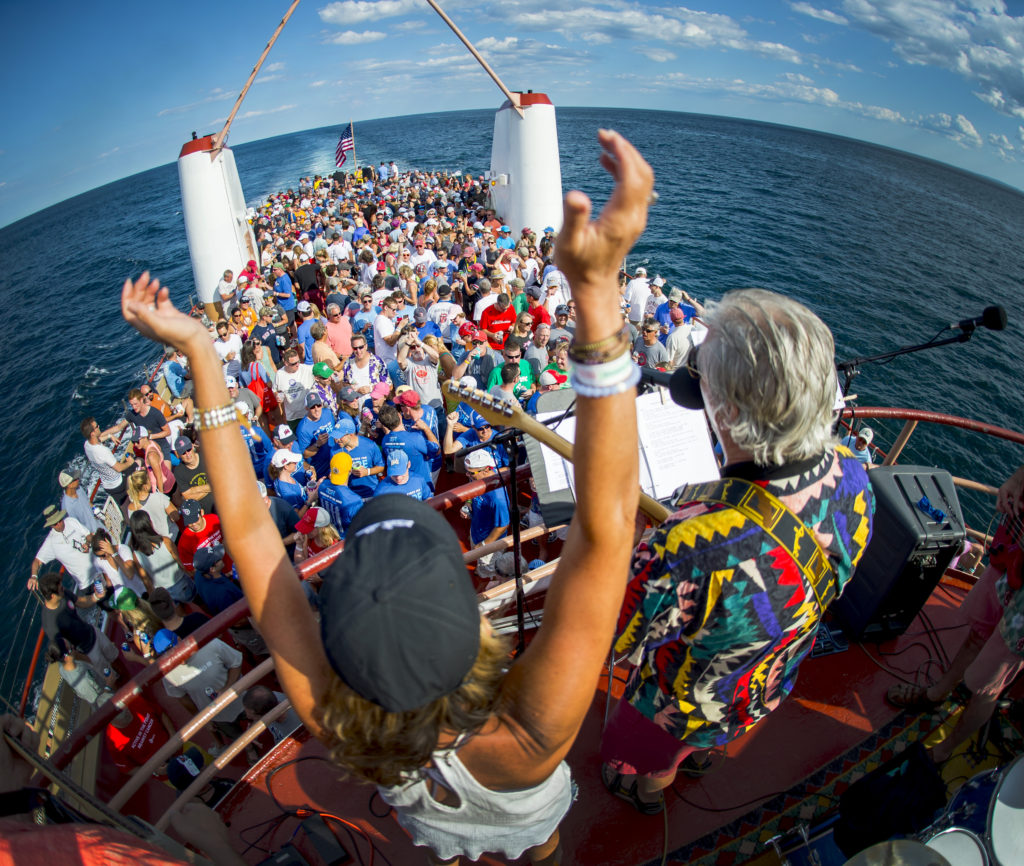 2016-08-07 The MCats Band rocks the PMC.org party boat from Provincetown to Boston to fight cancer.